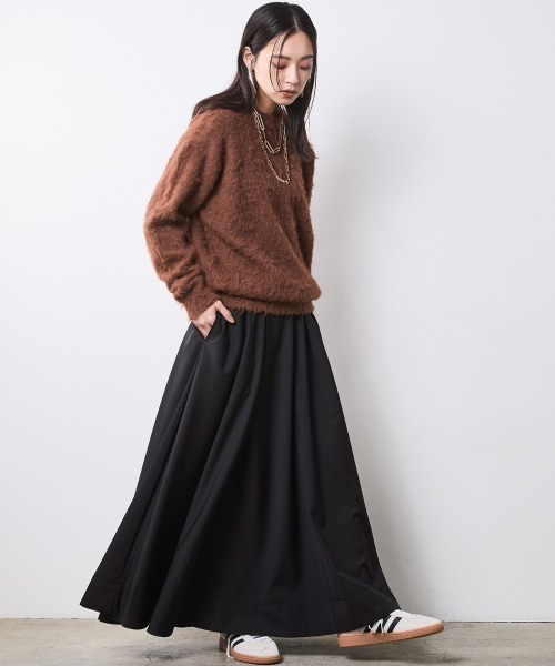 CHIC STYLE（シックスタイル）の「フレアマキシスカート＜大きいサイズ有＞シックスタイル（スカート・レディース・グレー/アイボリー系/ブラック/ボルドー・L/M/5L/4L/3L/LL）」の18枚目の写真