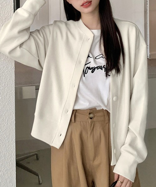 ReRe(リリ)の「ドロップショルダーカーディガン(カーディガン/ボレロ・レディース・グレー/オフホワイト/ブラック・MEDIUM/LARGE)」の17枚目の写真