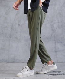 接触冷感 吸汗速乾 カルゼ ストレッチ アンクルパンツ