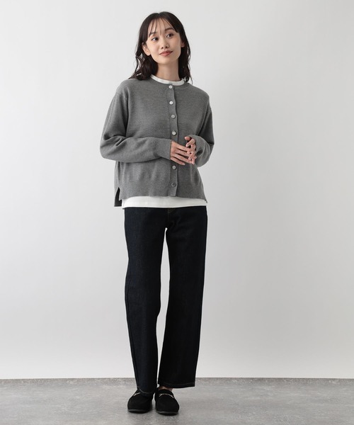 FOUND GOOD（ファウンドグッド）の「あったか綿ハイネックロンT（Tシャツ/カットソー・レディース・グレー系/ベージュ/ブルー系2/ホワイト系5/ブラック/グレー系8/ピンク系2・L/S/M）」の8枚目の写真