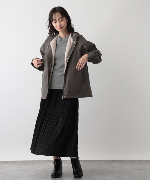 FOUND GOOD（ファウンドグッド）の「あったか綿ハイネックロンT（Tシャツ/カットソー・レディース・グレー系/ベージュ/ブルー系2/ホワイト系5/ブラック/グレー系8/ピンク系2・L/S/M）」の15枚目の写真