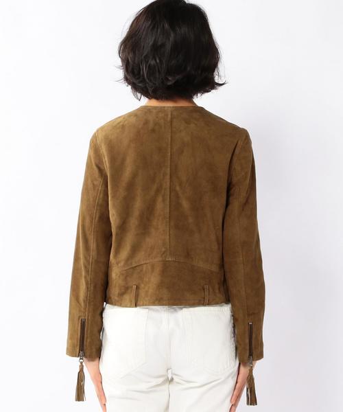 coen（コーエン）の「ゴートスエードライダースジャケット（ライダースジャケット・レディース・ブラウン・SMALL/MEDIUM）」の13枚目の写真