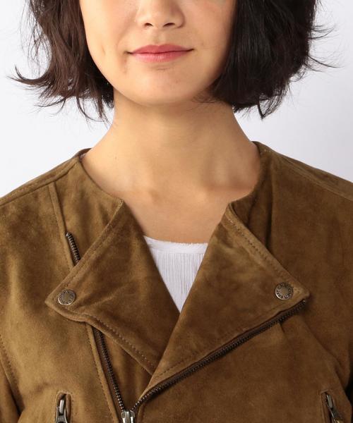 coen（コーエン）の「ゴートスエードライダースジャケット（ライダースジャケット・レディース・ブラウン・SMALL/MEDIUM）」の8枚目の写真