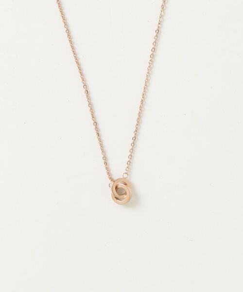 Zanipolo Terzini(ザニポロタルツィーニ)の「Zanipolo Terzini Wリングネックレス(ネックレス・レディース・ピンクゴールド・40cm)」の2枚目の写真