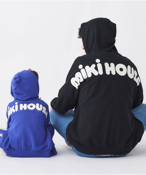 MIKI HOUSE(ミキハウス)の「【WEB限定】バックロゴパーカー(大人用)(パーカー・レディース・ベージュ/ロイヤルブルー/ラベンダー/ブラック・S(155-165cm)/M(165-175cm)/L(175-185cm))」の10枚目の写真