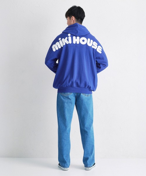 MIKI HOUSE(ミキハウス)の「【WEB限定】バックロゴパーカー(大人用)(パーカー・レディース・ベージュ/ロイヤルブルー/ラベンダー/ブラック・S(155-165cm)/M(165-175cm)/L(175-185cm))」の14枚目の写真