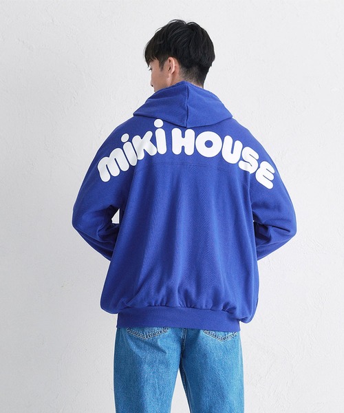 MIKI HOUSE(ミキハウス)の「【WEB限定】バックロゴパーカー(大人用)(パーカー・レディース・ベージュ/ロイヤルブルー/ラベンダー/ブラック・S(155-165cm)/M(165-175cm)/L(175-185cm))」の13枚目の写真