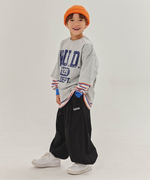 BREEZE（ブリーズ）の「【WEB限定/ジュニア対応】 スーパーワイドパンツ（スウェットパンツ・キッズ・グレー/ブラック・100/110/120/130/140/150）」の5枚目の写真