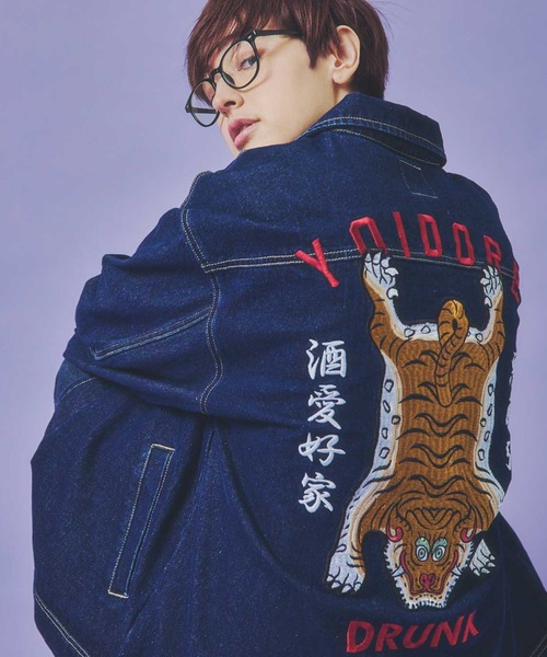 JACKROSE（ジャックローズ）の「YOIDORE ﾁﾍﾞﾀﾝ ﾃﾞﾆﾑｼﾞｬｹｯﾄ（デニムジャケット・メンズ・ライトインディゴブルー/ダークインディゴブルー・M/L/XL）」の2枚目の写真