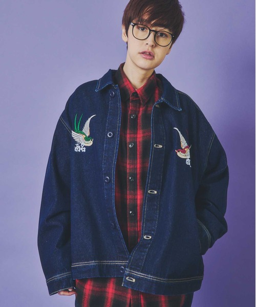 JACKROSE（ジャックローズ）の「YOIDORE ﾁﾍﾞﾀﾝ ﾃﾞﾆﾑｼﾞｬｹｯﾄ（デニムジャケット・メンズ・ライトインディゴブルー/ダークインディゴブルー・M/L/XL）」の19枚目の写真