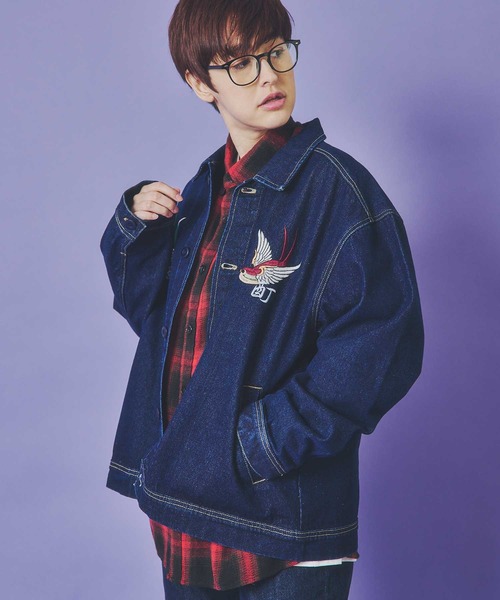 JACKROSE（ジャックローズ）の「YOIDORE ﾁﾍﾞﾀﾝ ﾃﾞﾆﾑｼﾞｬｹｯﾄ（デニムジャケット・メンズ・ライトインディゴブルー/ダークインディゴブルー・M/L/XL）」の20枚目の写真