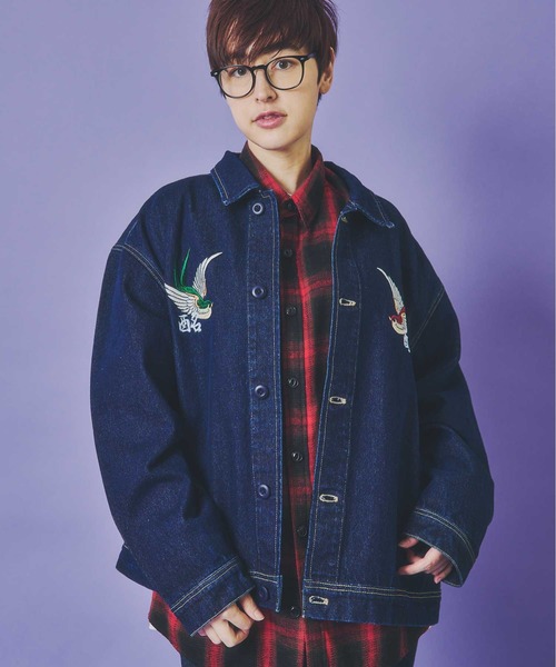 JACKROSE（ジャックローズ）の「YOIDORE ﾁﾍﾞﾀﾝ ﾃﾞﾆﾑｼﾞｬｹｯﾄ（デニムジャケット・メンズ・ライトインディゴブルー/ダークインディゴブルー・M/L/XL）」の18枚目の写真