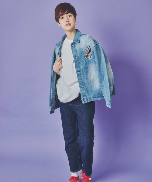 JACKROSE（ジャックローズ）の「YOIDORE ﾁﾍﾞﾀﾝ ﾃﾞﾆﾑｼﾞｬｹｯﾄ（デニムジャケット・メンズ・ライトインディゴブルー/ダークインディゴブルー・M/L/XL）」の6枚目の写真