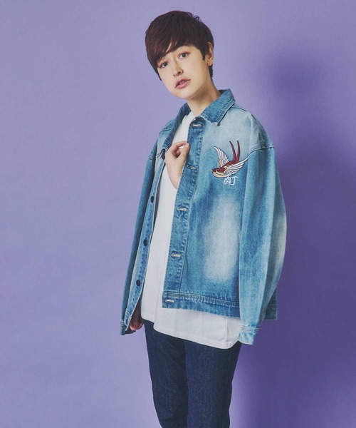 JACKROSE（ジャックローズ）の「YOIDORE ﾁﾍﾞﾀﾝ ﾃﾞﾆﾑｼﾞｬｹｯﾄ（デニムジャケット・メンズ・ライトインディゴブルー/ダークインディゴブルー・M/L/XL）」の3枚目の写真