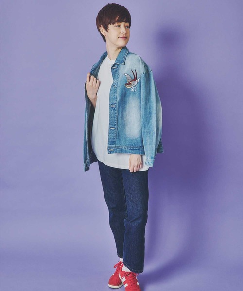 JACKROSE（ジャックローズ）の「YOIDORE ﾁﾍﾞﾀﾝ ﾃﾞﾆﾑｼﾞｬｹｯﾄ（デニムジャケット・メンズ・ライトインディゴブルー/ダークインディゴブルー・M/L/XL）」の5枚目の写真