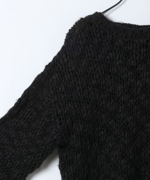 JEANASIS（ジーナシス）の「1.5G BIGスラブプルオーバー/603864（ニット/セーター・レディース・オフホワイト/ブラック・FREE）」の5枚目の写真