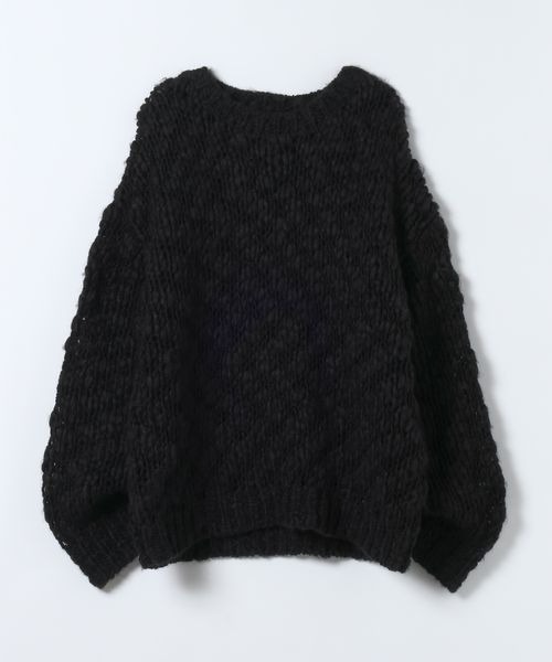 JEANASIS（ジーナシス）の「1.5G BIGスラブプルオーバー/603864（ニット/セーター・レディース・オフホワイト/ブラック・FREE）」の17枚目の写真