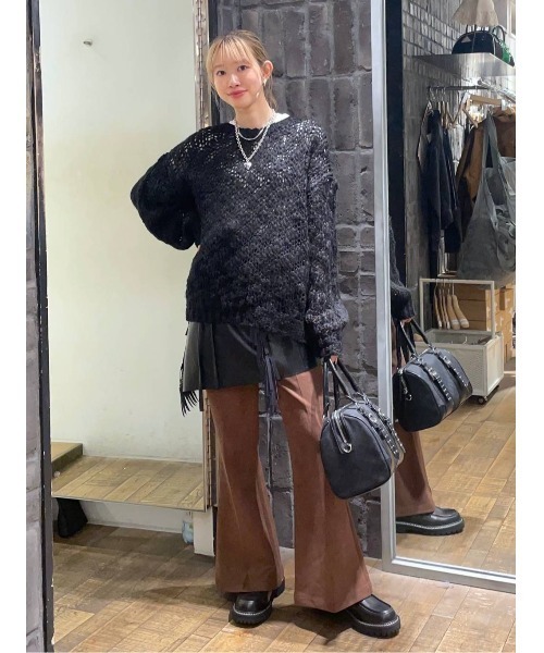 JEANASIS（ジーナシス）の「1.5G BIGスラブプルオーバー/603864（ニット/セーター・レディース・オフホワイト/ブラック・FREE）」の22枚目の写真