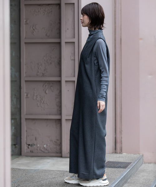 Munich（ミューニック）の「メランジツイルコンビネゾン（つなぎ/オールインワン・レディース・ブラック/ブラウン/チャコールグレー・M/S）」の11枚目の写真