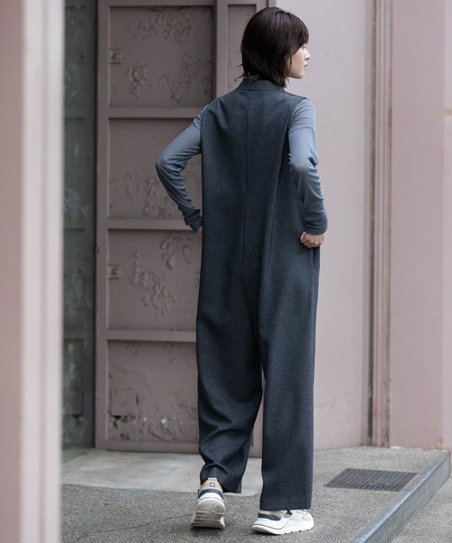 Munich（ミューニック）の「メランジツイルコンビネゾン（つなぎ/オールインワン・レディース・ブラック/ブラウン/チャコールグレー・M/S）」の12枚目の写真