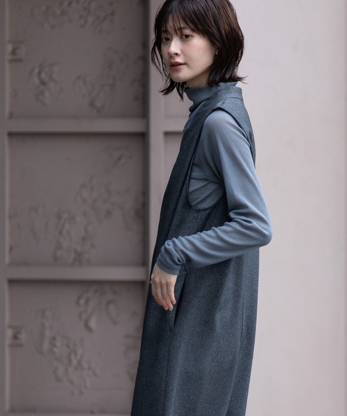 Munich（ミューニック）の「メランジツイルコンビネゾン（つなぎ/オールインワン・レディース・ブラック/ブラウン/チャコールグレー・M/S）」の14枚目の写真