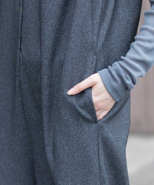 Munich（ミューニック）の「メランジツイルコンビネゾン（つなぎ/オールインワン・レディース・ブラック/ブラウン/チャコールグレー・M/S）」の18枚目の写真