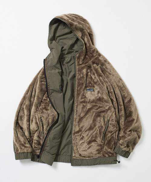 限定展開 リラックスフィット ナイロン フリース リバーシブル