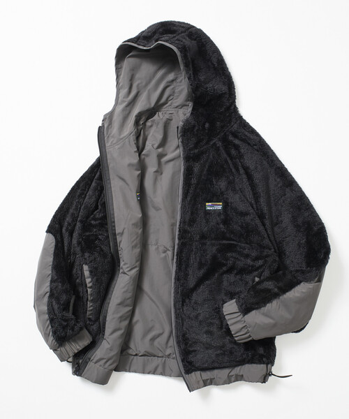 限定展開 リラックスフィット ナイロン フリース リバーシブル