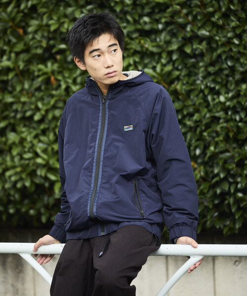 FREAK'S STORE ナイロンフリース リバーシブルフーディジャケット 限定展開 リラックスフィット ナイロン フリース リバーシブル