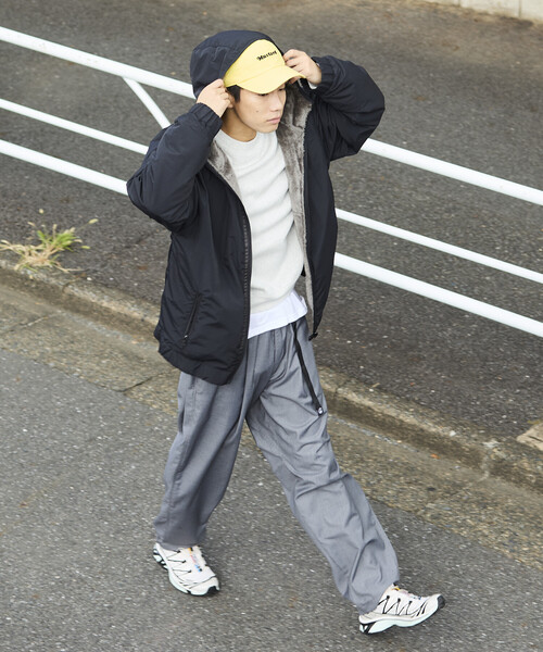 限定展開 リラックスフィット ナイロン フリース リバーシブル