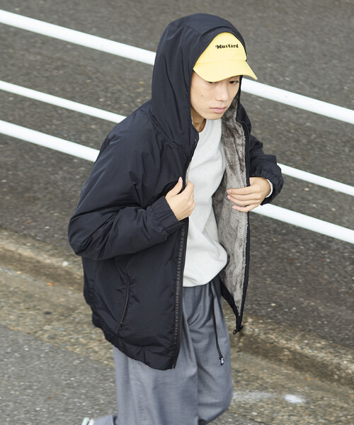 限定展開 リラックスフィット ナイロン フリース リバーシブル