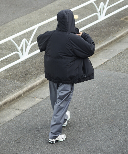 限定展開 リラックスフィット ナイロン フリース リバーシブル