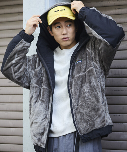 限定展開 リラックスフィット ナイロン フリース リバーシブル