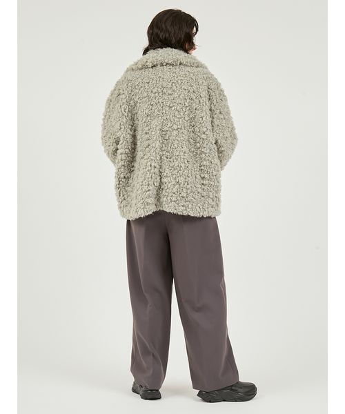 emmi（エミ）の「ボリュームボアコート（ピーコート・レディース・ミント/アイボリー・F）」の15枚目の写真