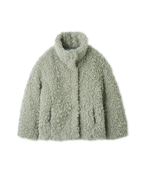 emmi（エミ）の「ボリュームボアコート（ピーコート・レディース・ミント/アイボリー・F）」の19枚目の写真