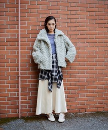 emmi | ボリュームボアコート(ピーコート)