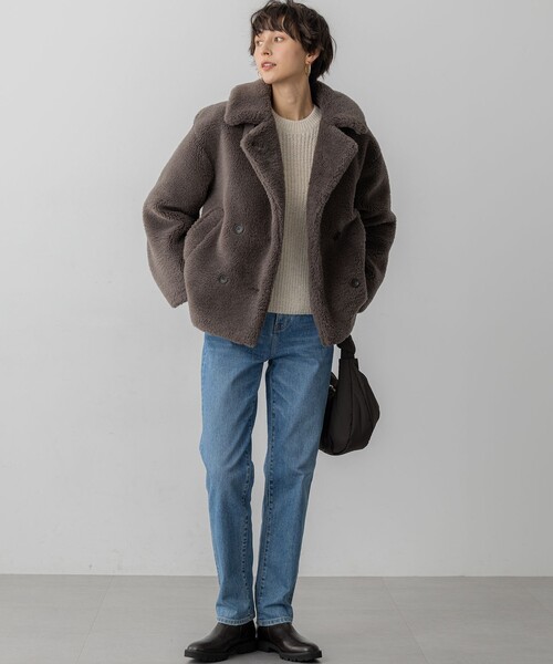 23区 L(ニジュウサンクオオキイサイズ)の「【洗える】スパンコールバルキー クロップド ニット(ニット/セーター・レディース・ベージュ系/グレー系/アイボリー系・46/44)」の13枚目の写真