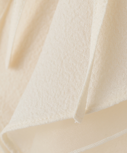 MIOSMOKEY（MIOSMOKEY）の「【MIOSMOKEY】RUFFLE BLOUSE（シャツ/ブラウス・レディース・ブラック/ホワイト・38）」の9枚目の写真