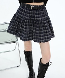 Nia | Nia(ニア)/【ベルト付属】チェック柄バルーンスカート(スカート)