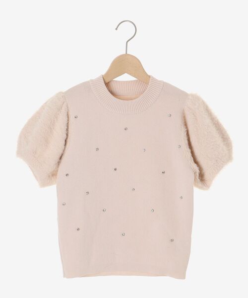 MAJESTIC LEGON（マジェスティックレゴン）の「キラキラ袖シャギーニット（ニット/セーター・レディース・ピンク/ブラック/アイボリー・MEDIUM）」の20枚目の写真