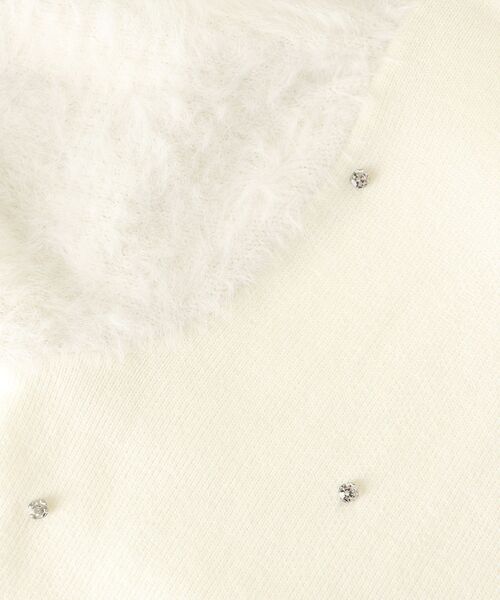 MAJESTIC LEGON（マジェスティックレゴン）の「キラキラ袖シャギーニット（ニット/セーター・レディース・ピンク/ブラック/アイボリー・MEDIUM）」の4枚目の写真