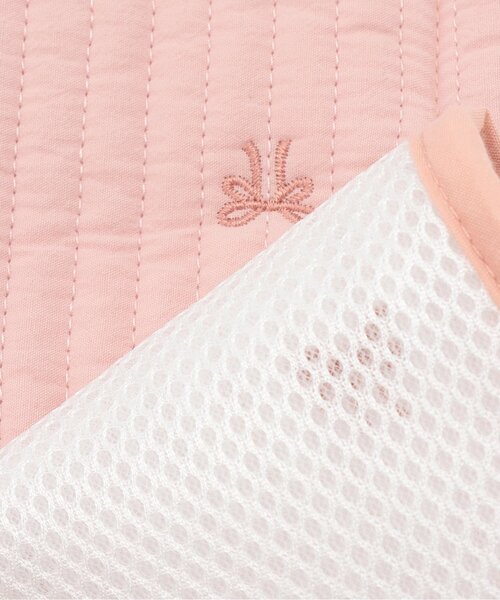 petit main（プティマイン）の「キルト刺しゅうベビーカーシート（その他ベビー用品・キッズ・アイボリー/ライトブルー/ライトピンク・F）」の5枚目の写真