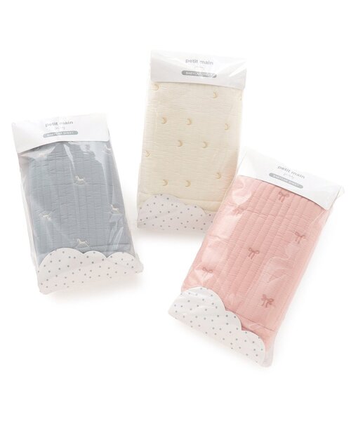 petit main（プティマイン）の「キルト刺しゅうベビーカーシート（その他ベビー用品・キッズ・アイボリー/ライトブルー/ライトピンク・F）」の4枚目の写真