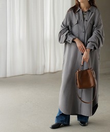 本格派。イージーケア ロングシャツワンピース