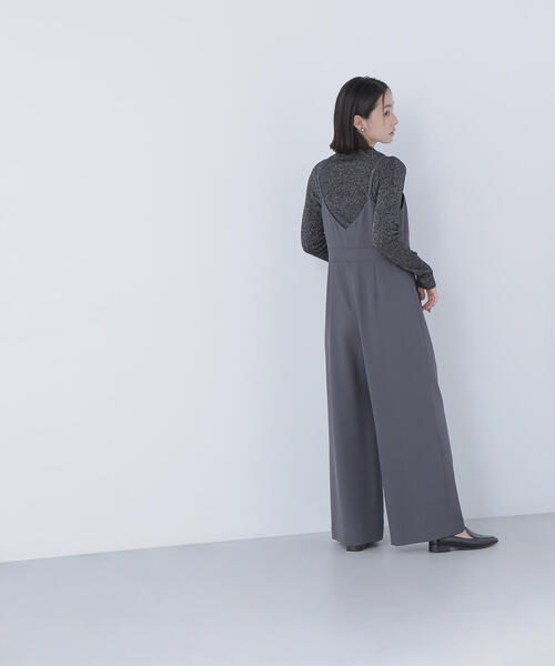 NATURAL BEAUTY BASIC（ナチュラルビューティーベーシック）の「◇サイドボタンキャミオールインワン（つなぎ/オールインワン・レディース・ダークブラウン/チャコールグレー・MEDIUM/P/S）」の13枚目の写真