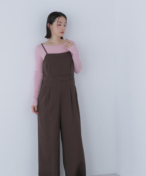 NATURAL BEAUTY BASIC（ナチュラルビューティーベーシック）の「◇サイドボタンキャミオールインワン（つなぎ/オールインワン・レディース・ダークブラウン/チャコールグレー・MEDIUM/P/S）」の17枚目の写真