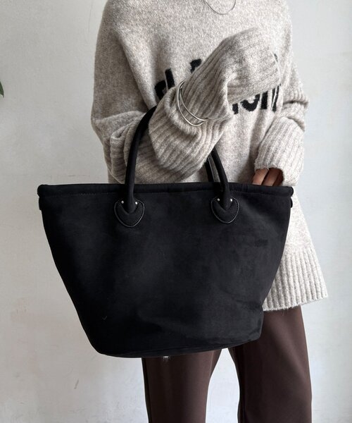 DouDou（ドゥドゥ）の「【WEB限定】スエードパイピングトート（ショルダーバッグ・レディース・ベージュ/グリーン/キャメル/ブラック・FREE）」の11枚目の写真