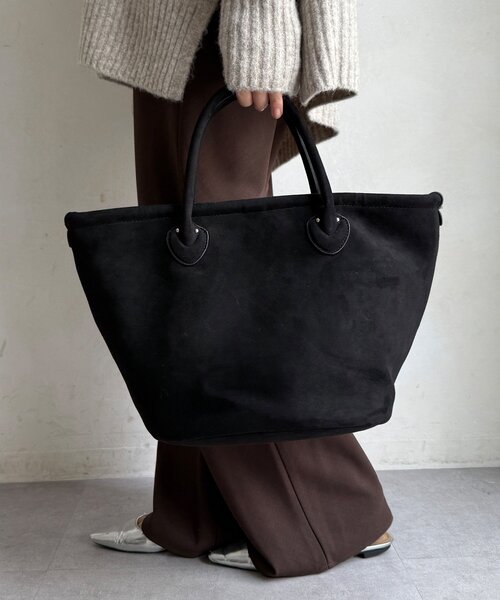 DouDou（ドゥドゥ）の「【WEB限定】スエードパイピングトート（ショルダーバッグ・レディース・ベージュ/グリーン/キャメル/ブラック・FREE）」の10枚目の写真