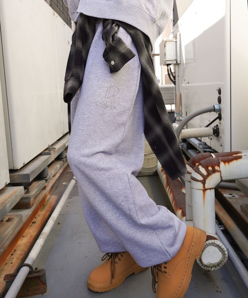 SPINNS（スピンズ）の「【セットアップ可能】ワンポイントスウェットパンツ/ライトストーン（スウェットパンツ・メンズ・ブラック/杢グレー/アッシュグレー・M/S）」の3枚目の写真