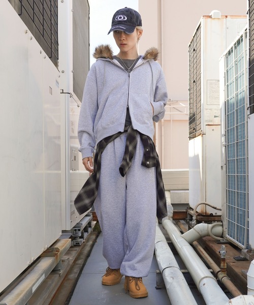 SPINNS（スピンズ）の「【セットアップ可能】ワンポイントスウェットパンツ/ライトストーン（スウェットパンツ・メンズ・ブラック/杢グレー/アッシュグレー・M/S）」の11枚目の写真